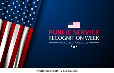 Happy Public Service Recognition Week Background Vector Illustration