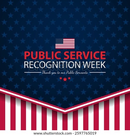 Happy Public Service Recognition Week Background Design Illustration