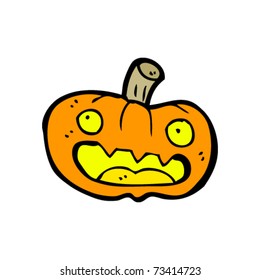 caricatura de calabaza feliz