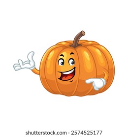 Happy Pumpkin Cartoon Character Illustration.