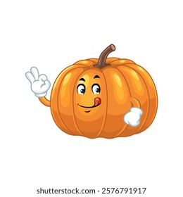 Happy Pumpkin Cartoon Character Illustration.