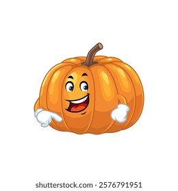 Happy Pumpkin Cartoon Character Illustration.