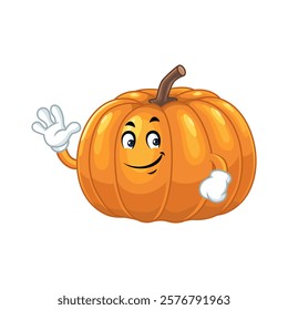 Happy Pumpkin Cartoon Character Illustration.