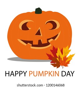 happy pumpkin day vector