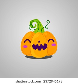 Happy Pumpkin halloween logo icon design element vector