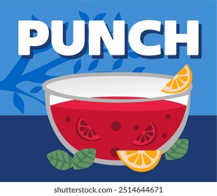 Happy punch day with delicious punch drinks