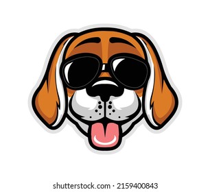 Happy puppy dog smiling vector