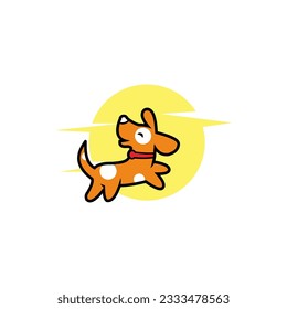 happy puppy logo design, clean, clear, modern and cute, represents joy, happiness and cuteness
