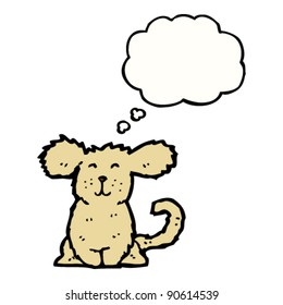 happy puppy with thought bubble