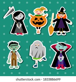 Happy Purim, Jewish holiday. Kids wearing different halloween costume
