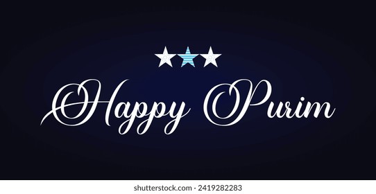 Happy Purim Stylish Text illustration Design