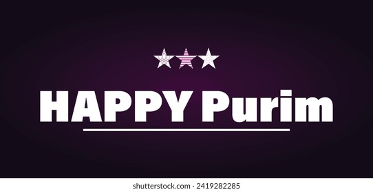 Happy Purim Stylish Text illustration Design