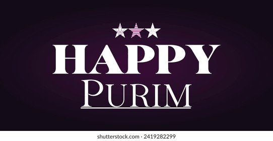 Happy Purim Stylish Text illustration Design