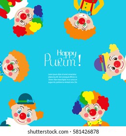 Happy Purim! purim template design, Jewish holiday vector illustration