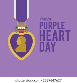 Happy Purple heart day vector, perfect for office, company, school, social media, advertising, printing and more
