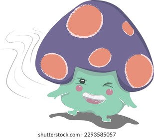 happy purple mushroom do everything that  they want