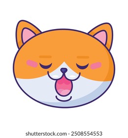 Happy Purring Red Cat Good Mood Pet Icon