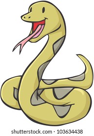 Happy Python Cartoon