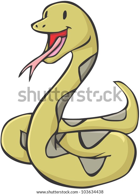 Happy Python Cartoon Stock Vector (Royalty Free) 103634438 | Shutterstock