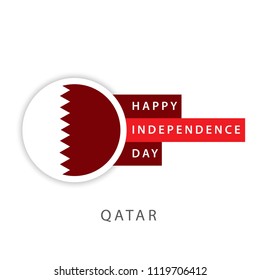 Happy Qatar Independence Day Vector Template Design Illustrator