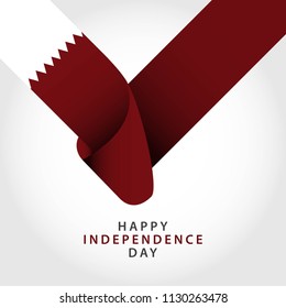 Happy Qatar Independence Day Vector Template Design Illustration