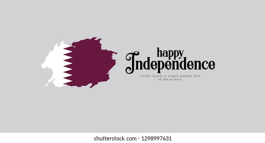 Happy Qatar Independence Day Vector Template Design Illustration