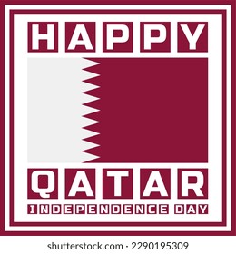 Happy Qatar independence day Vector Template Design Illustration