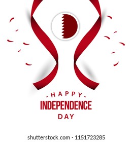 Happy Qatar Independent Day Vector Template Design Illustration