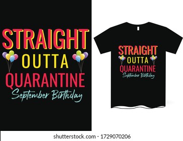 Happy Quarantined Birthday T-Shirt Design