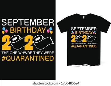 Happy Quarantined Birthday T-Shirt Design