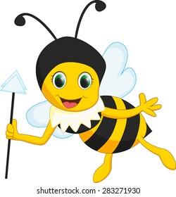 happy queen bee cartoon