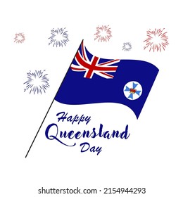 Happy Queensland Day Vector Illustration. queensland australia day