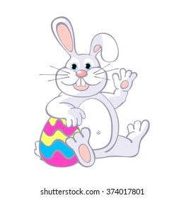 Happy rabbit cartoon. 10 eps. 