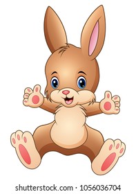 Happy rabbit cartoon