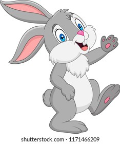 Happy rabbit cartoon