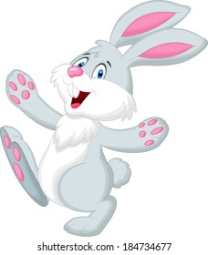 Happy rabbit cartoon