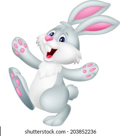 Happy rabbit cartoon