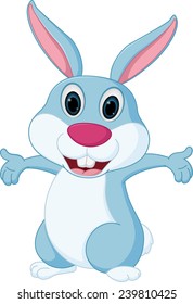 Happy rabbit cartoon 