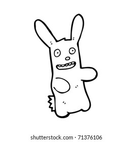 caricatura de conejo feliz