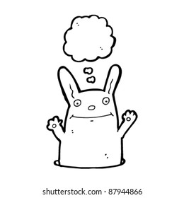 happy rabbit coming out of burrow