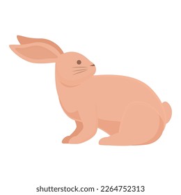 Happy rabbit icon cartoon vector. Breed mammal. Rodent domestic