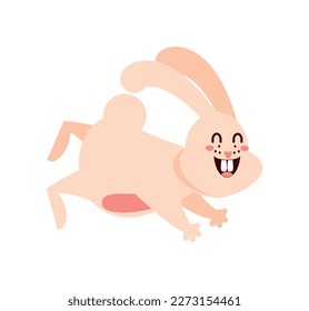 happy rabbit icon white background