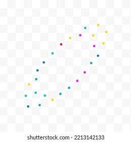 Happy Rain Abstract Vector Transparent Background. Festive Dot Invitation. Effect Round Banner. Falling Splash Invitation Background.