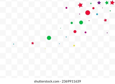 Happy Rain Celebration Vector Transparent Background. Celebrate Constellation Card. Fun Shine Banner. Rainbow Round Invitation Pattern.