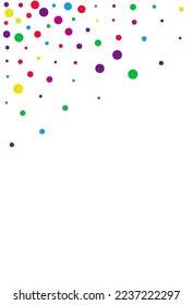 Happy Rain Independence Vector White Background. Top Dot Design. Fun Dust Card. Color Round Effect Pattern.