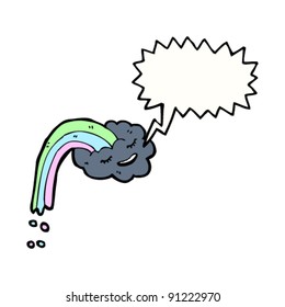 happy rainbow cloud cartoon