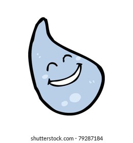 caricatura de gotas de lluvia feliz