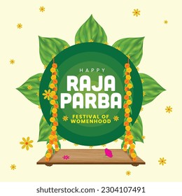 Happy Raja Parba, also known as Mithuna Sankranti, raja sankranti - Odisha Festival