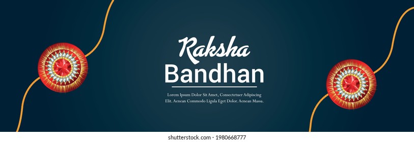 Happy rakhi celebration realistic banner