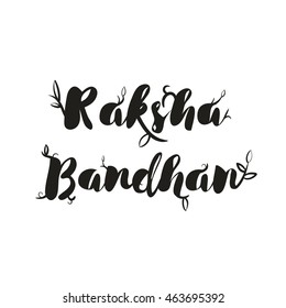 "Happy Rakhi!" - original hand-drawn floral lettering